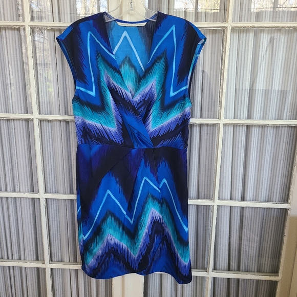 Blue Wrap Cocktail Dress - Picture 2 of 5